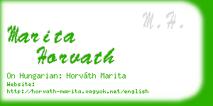 marita horvath business card